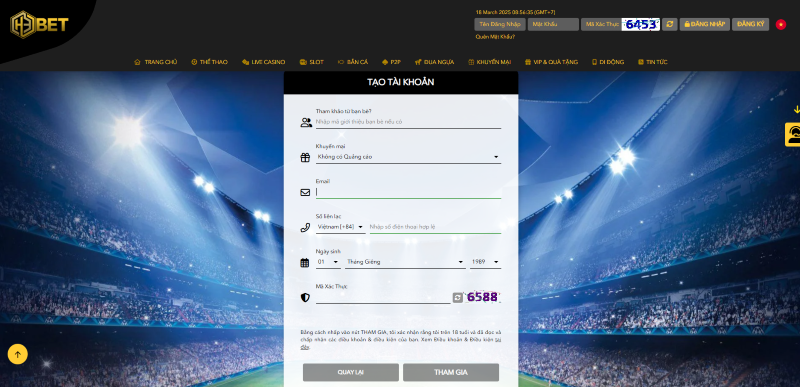 Đăng ký 2 đăng ký tài khoản h3bet