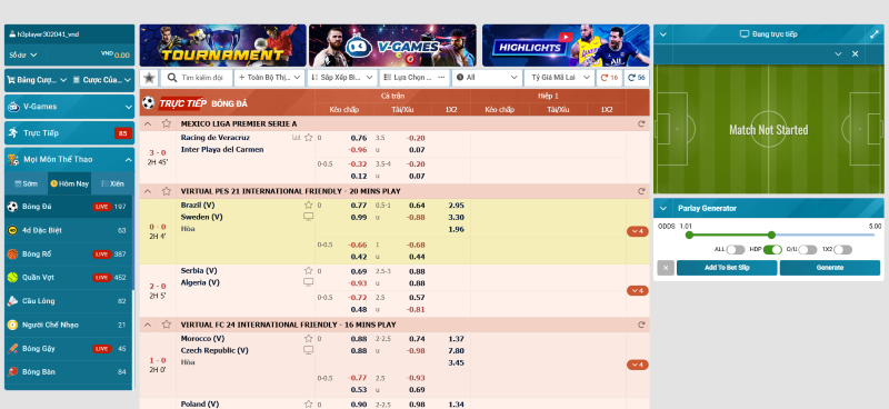 Thể thao 5 thể thao H3Bet