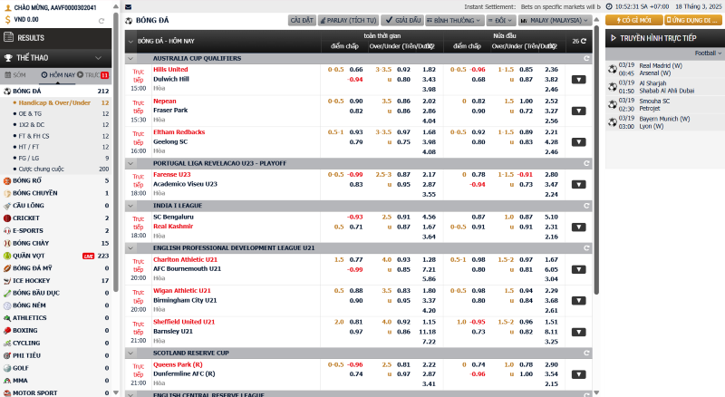 Thể thao 3 thể thao H3Bet