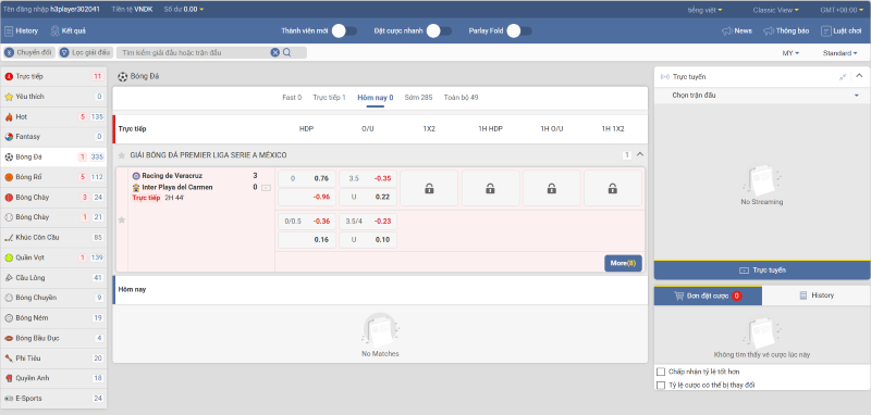 Thể thao 2 thể thao H3Bet